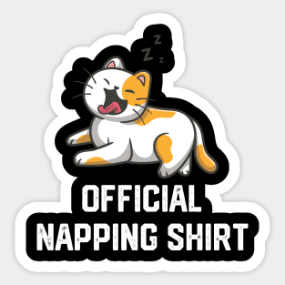 officiall napping shirt Sticker